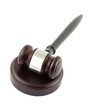 Wooden brown gavel