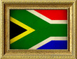Bandiera del Sudafrica incorniciata