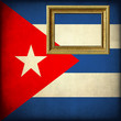 Bandiera di Cuba con cornice personalizzabile