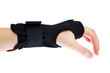 Wrist support with hand isolated on white.