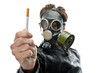 A healthy person refusing to smoke
