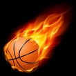 Vector: Basketball on fire Basketball on fire