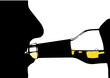 Mann Silhouette Alkohol