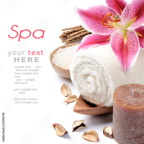 Photo: Spa setting in brown tone Spa setting in brown tone