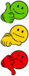 Smileys 1 Thumb Up, Middle & Down
