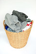 basket clothes on the whitebackground basket clothes on the whitebackground