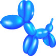 Dog a toy from a balloon