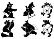 Funny bears playing balalaika. Funny bears playing balalaika.