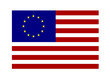 Flagge USA und Europa