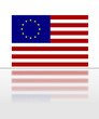 Flagge USA und Europa