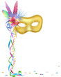 Carnival or Mardi Gras mask isolated on white.