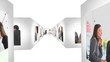 Animated company corridors