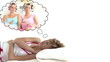 Woman waking up thinking about leisure