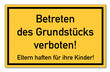 Betreten des Grundstücks verboten!