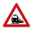 unbeschrankter Bahnübergang, Verkehrsschild