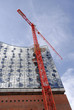 red crane at Elbphilharmonie
