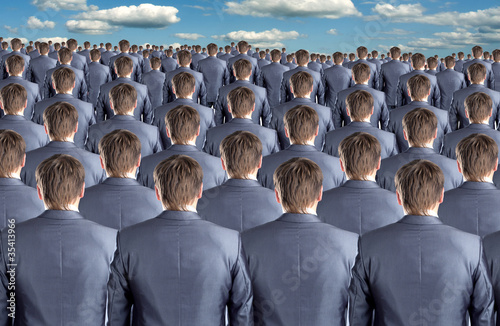 Photo: Rear view of many businessmen Rear view of many businessmen