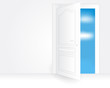 Illustration of open door Illustration of open door