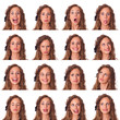 Beautiful Young Woman Collection of Expression Beautiful Young Woman Collection of Expression