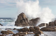 sea rock is breaking powerful wave