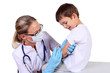 Photo: Doctor doing vaccine injection to child Doctor doing vaccine injection to child