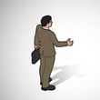 Isometric man shaking hand Isometric man shaking hand