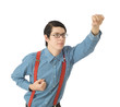 Nerd businessman superhero