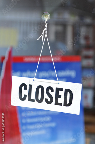 Photo: Closed sign Closed sign