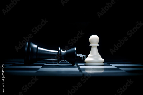 Photo: A pawn and the won king A pawn and the won king