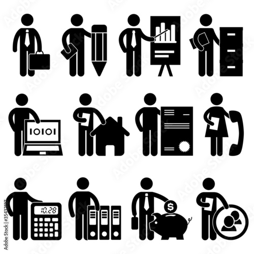 Vector: Businessman Programmer Lawyer Secretary Accountant Banker Businessman Programmer Lawyer Secretary Accountant Banker
