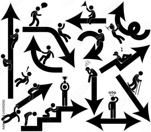 Vector: Business People Emotion Arrow Sign Symbol Icon Business People Emotion Arrow Sign Symbol Icon
