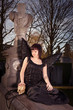 Black angel and skull