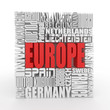 Europe. Box from name of european countries Europe. Box from name of european countries