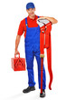 plumber with tools