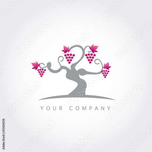 Vektor: logo vin, vigneron, cave à vins logo vin, vigneron, cave à vins