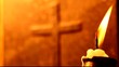 Holy cross with Candle