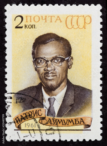 Photo: Postal stamp. Patrice Emery Lumumba, 1961 Postal stamp. Patrice Emery Lumumba, 1961