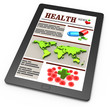Illustration: Pharmacy news on touchscreen or tablet pc Pharmacy news on touchscreen or tablet pc