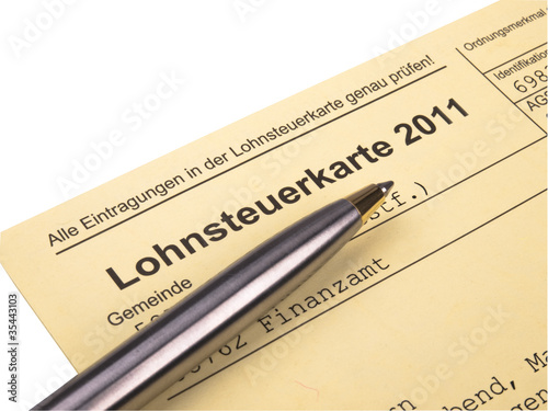 Foto: Lohnsteuerkarte 2011 Lohnsteuerkarte 2011