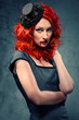 Foto: Gorgeous redhead woman with blood on her lips Gorgeous redhead woman with blood on her lips