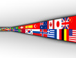Business background with flags