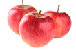 three ripe red apple