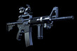 M4 tactical rifle with combat optics and laser sighting