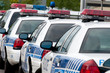 Row of police cars