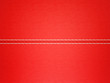 Red stitched leather background. Large resolution