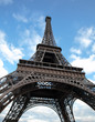 Eiffel tower in Paris wide angle shot