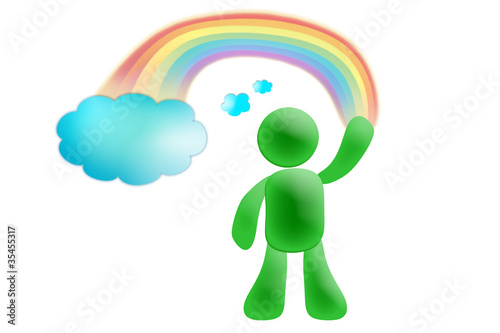 Illustration: rainbow man rainbow man