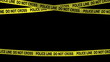 police tape frame with alpha