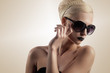 blond girl with sunglasses