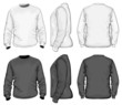 Vector. Men's t-shirt design template. long sleeve.